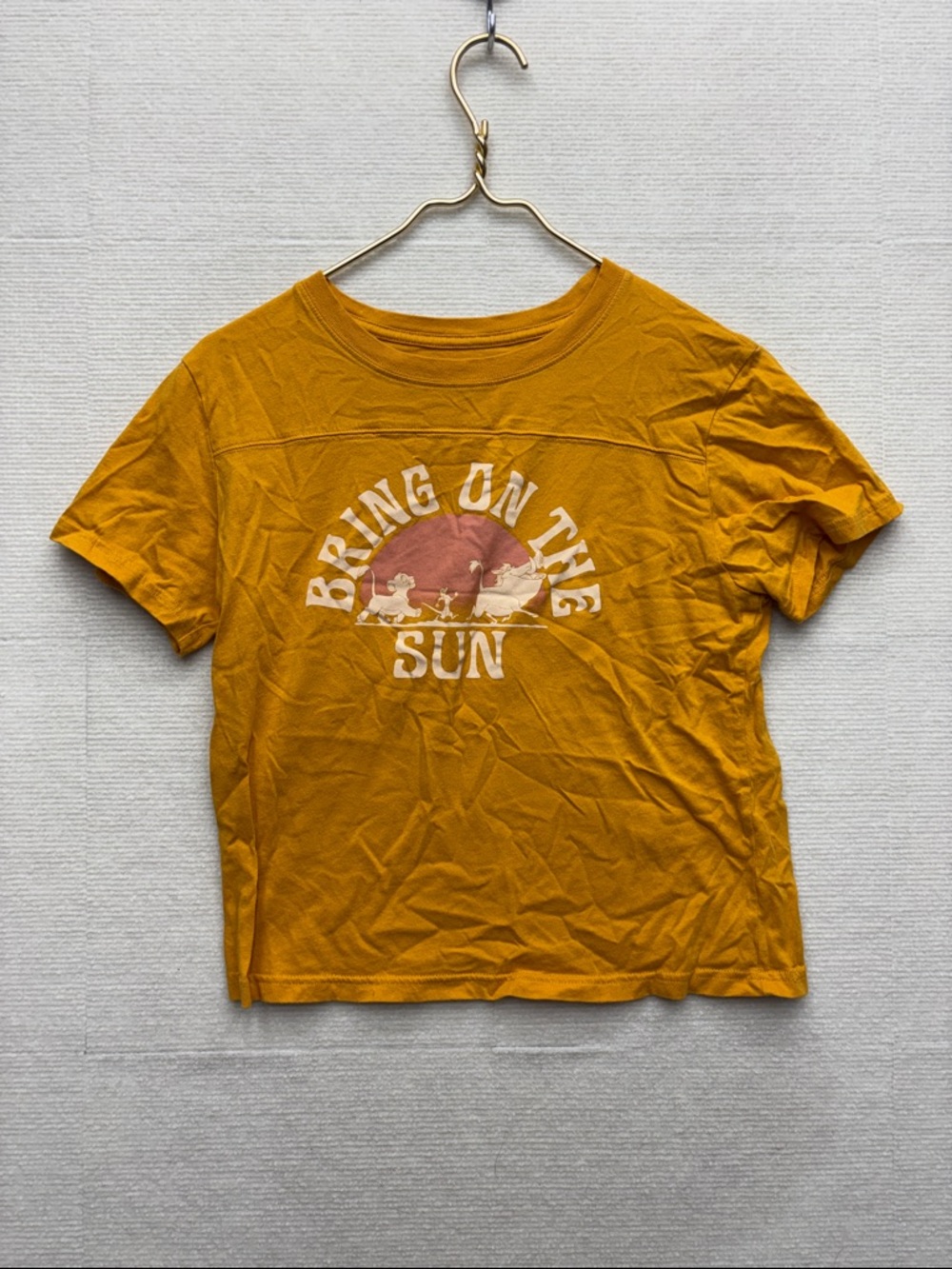 The Lion King | Disney medium Mustard Yellow Graphic Tee "Bring On The Sun"